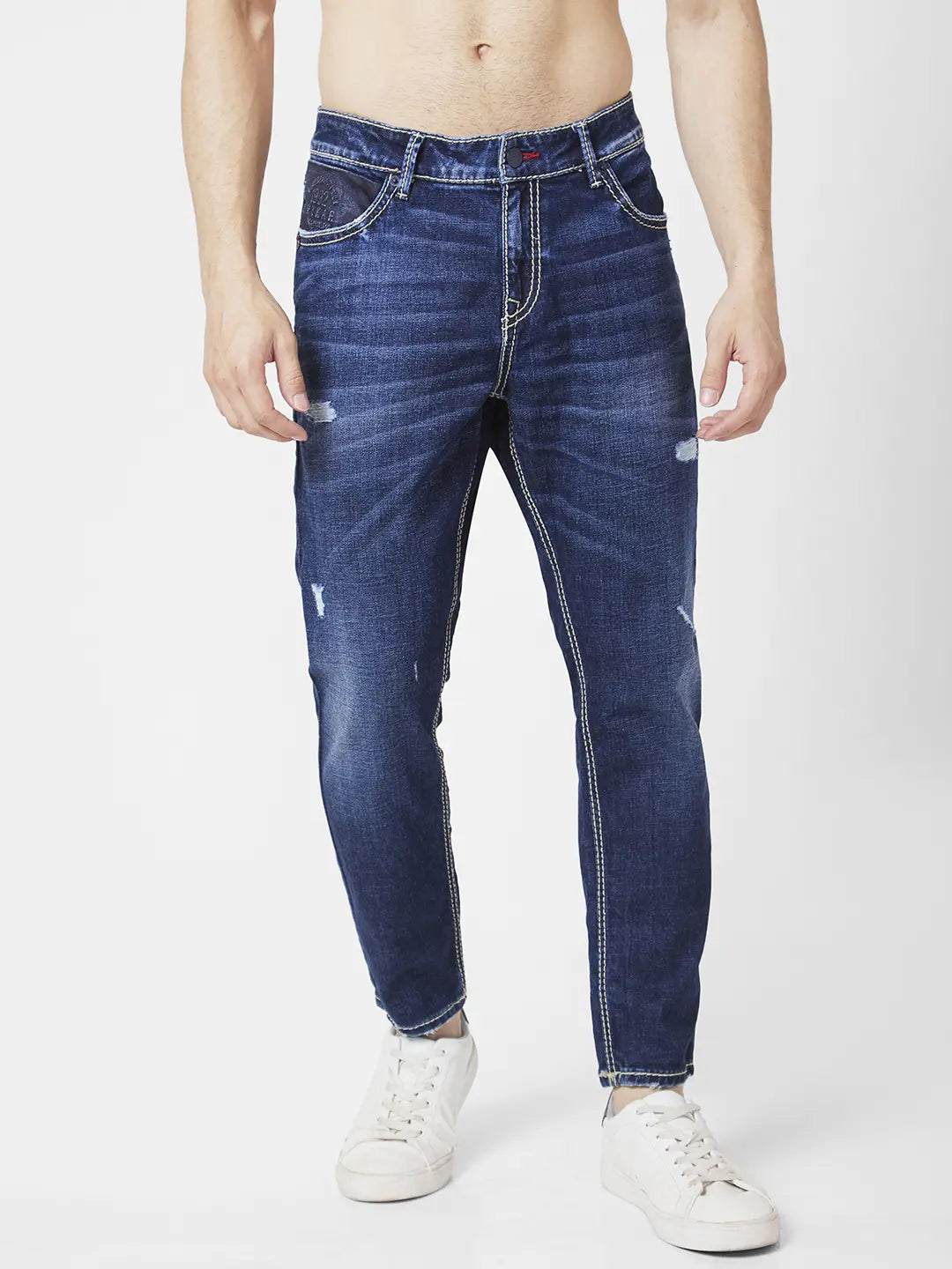 Spykar dark online blue jeans