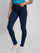 Spykar Women Dark Blue Lycra Super Skinny Fit Ankle Length Jeans (Alexa)