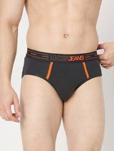 Underjeans by Spykar Men Premium Pack of 2 Navy- Dark Grey Brief