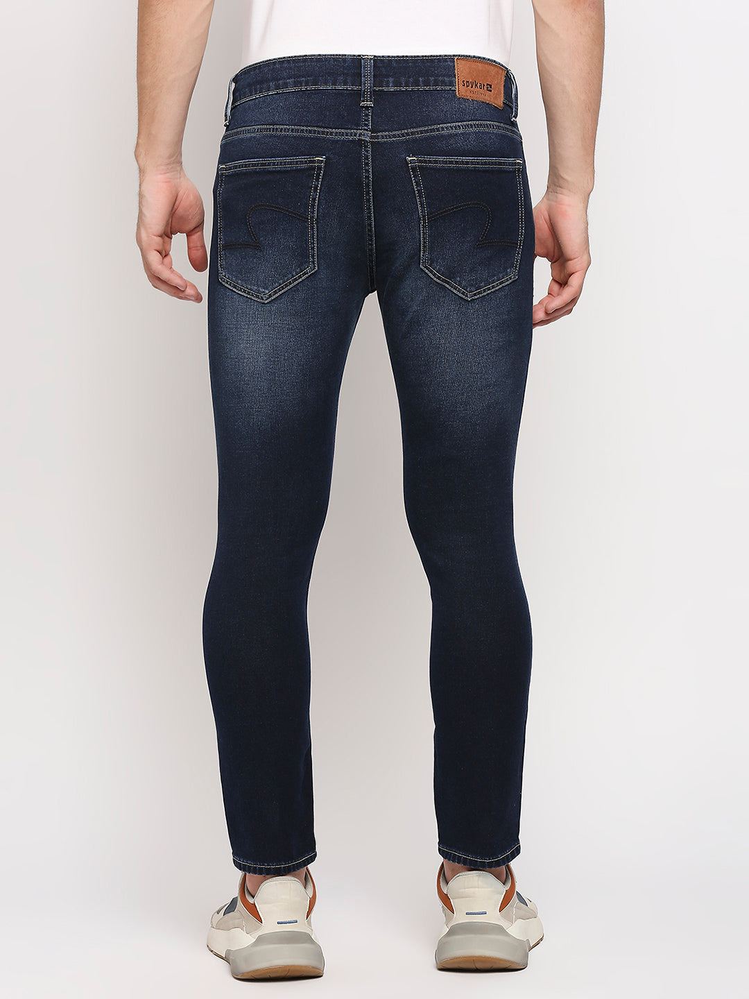 Spykar Men Blue Cotton Slim Fit Tapered Length Jeans (Kano)