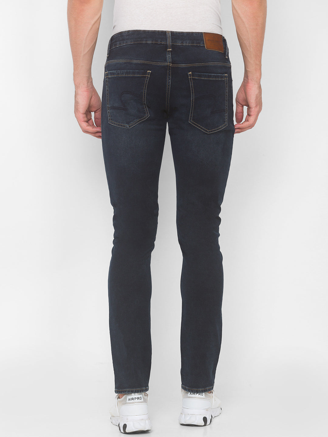 Spykar Men Dark Blue Solid Regular Low-Rise Jeans (Rover)