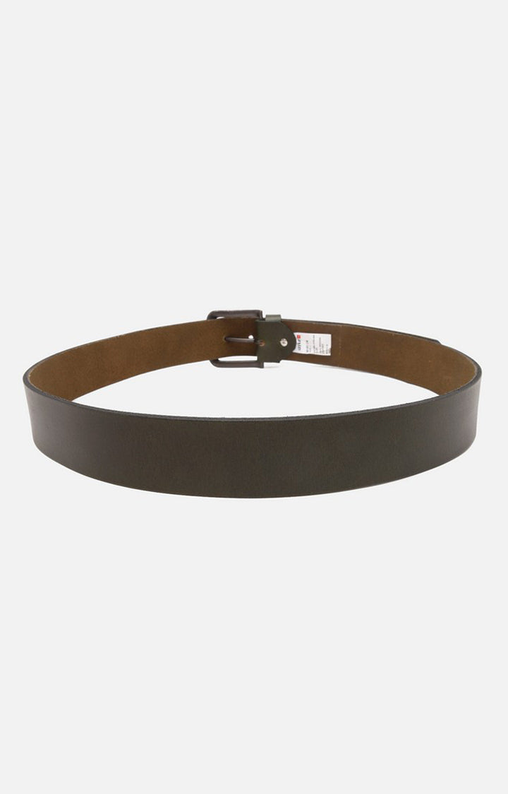 Spykar Men Olive Genuine Leather Belt