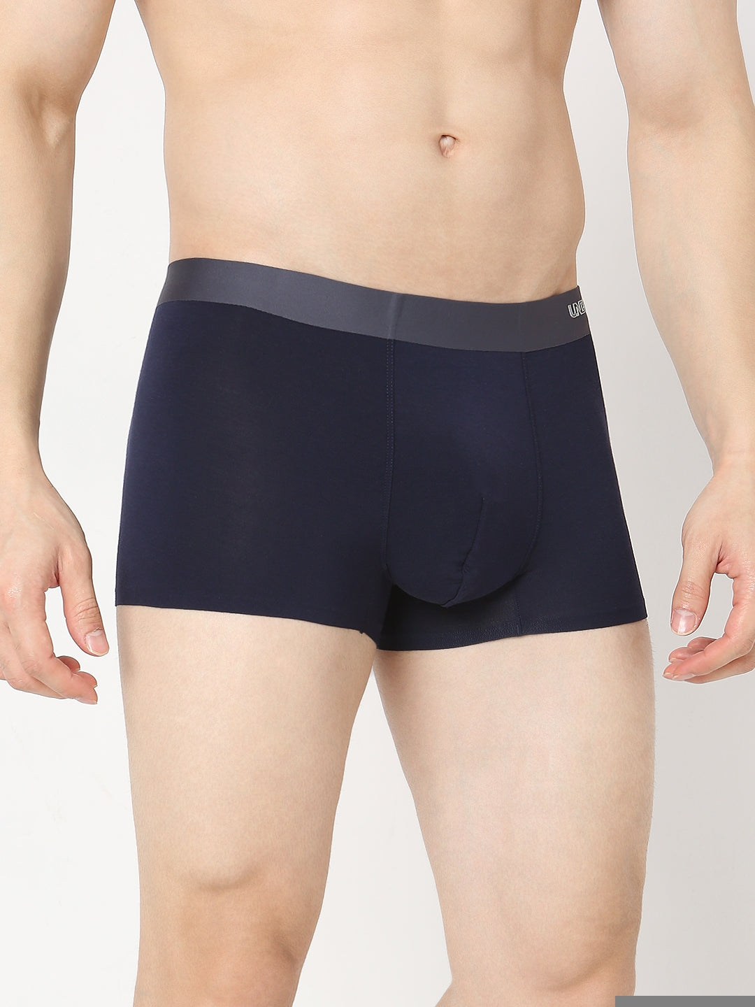 Underjeans by Spykar Men Super Premium Bonded Elastic Navy Trunk