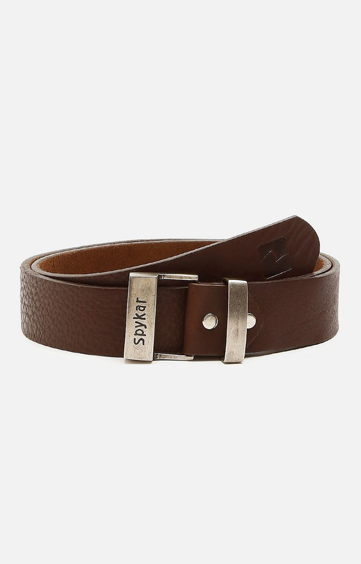 Spykar Men Leather Brown Belt