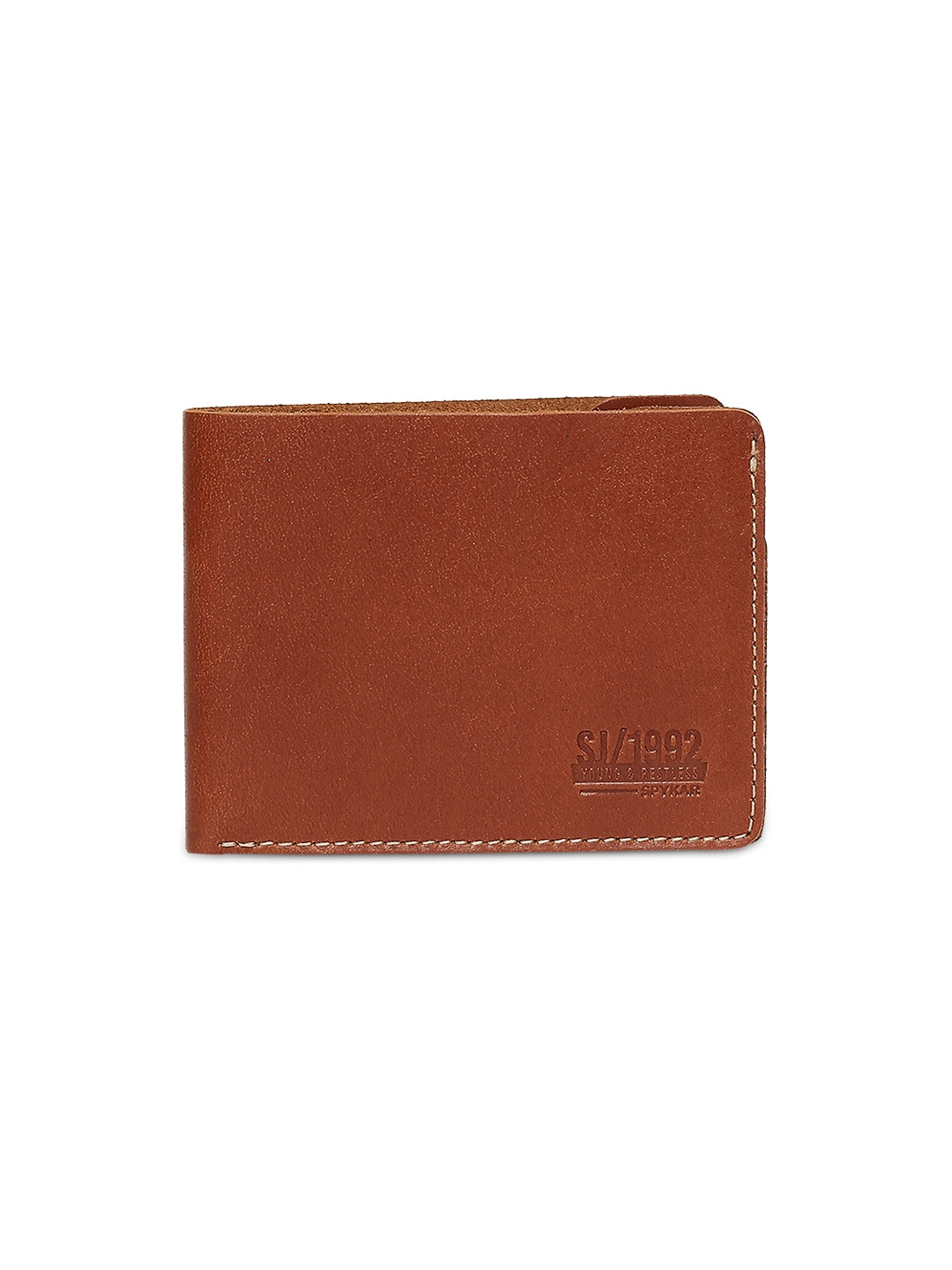 Spykar Men Brown Leather Bi-Fold Wallet