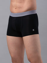 Men Premium Black-Grey Cotton Blend Trunk- Underjeans By Spykar