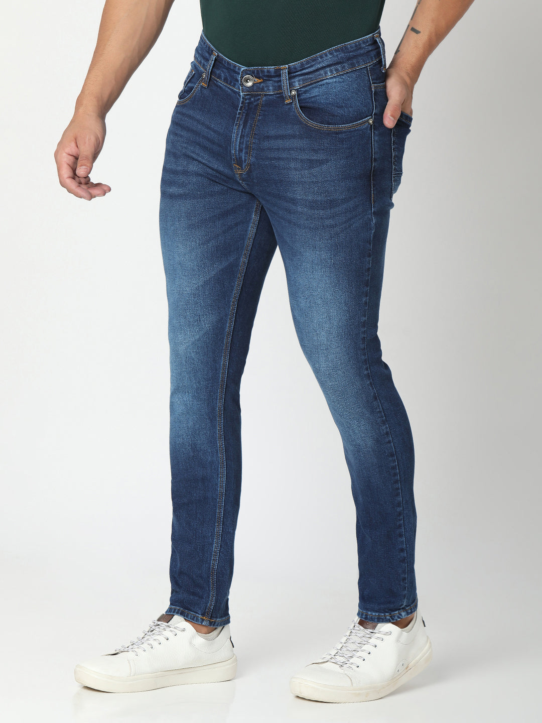 Spykar Men Blue Slim Fit Tapered Length Jeans (Kano)