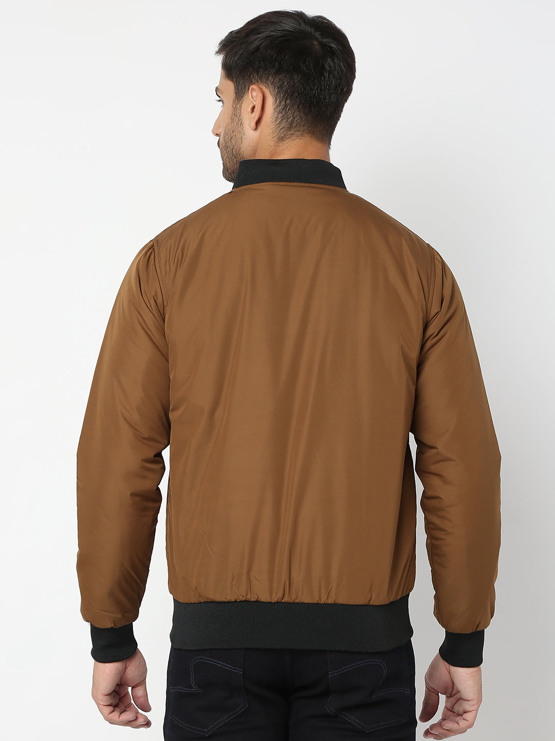 Spykar Men Bronze Nylon Regular Fit Jacket