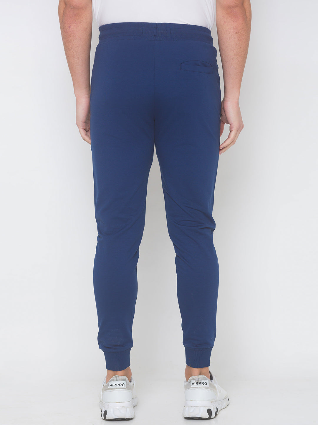 Spykar Men Blue Cotton Slim Fit Low Rise Trackpant