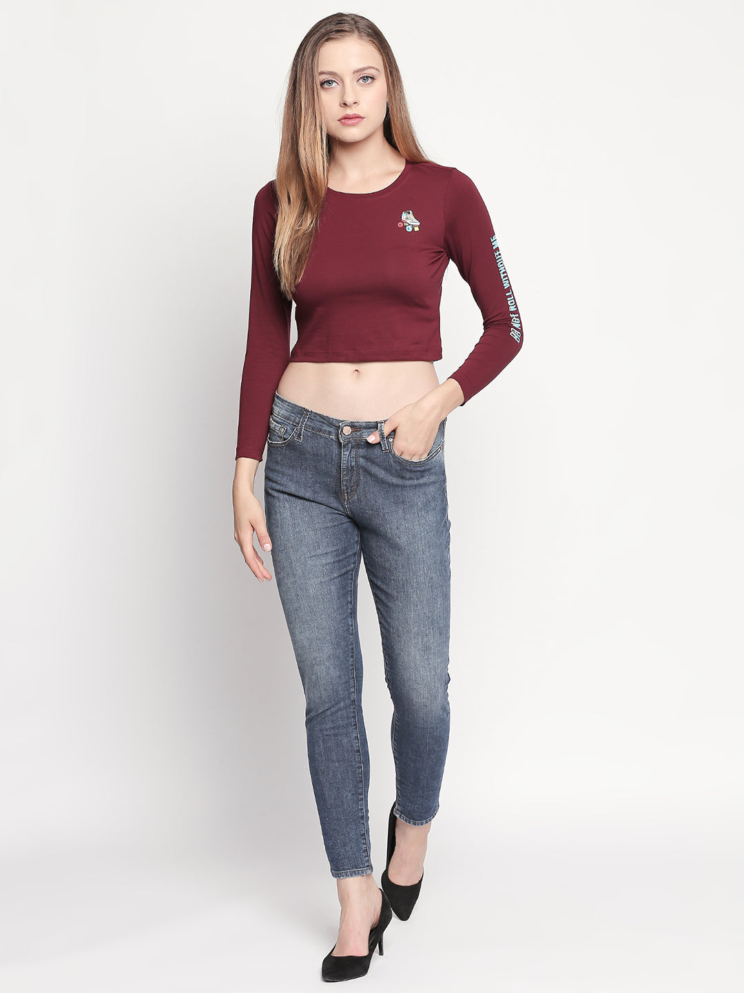 Spykar Blue Mid Rise Skinny Jeans For Women (Adora)