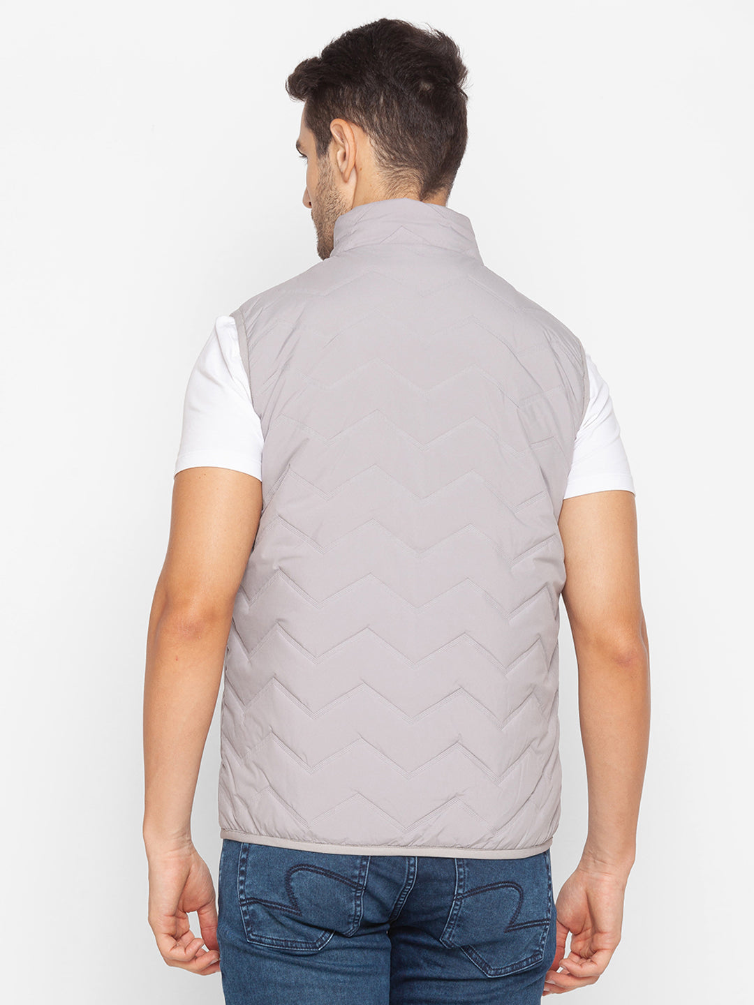 Spykar Grey Polyester Men Jacket