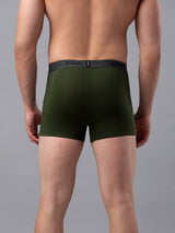 Underjeans By Spykar Men Premium Olive Cotton Blend Trunk