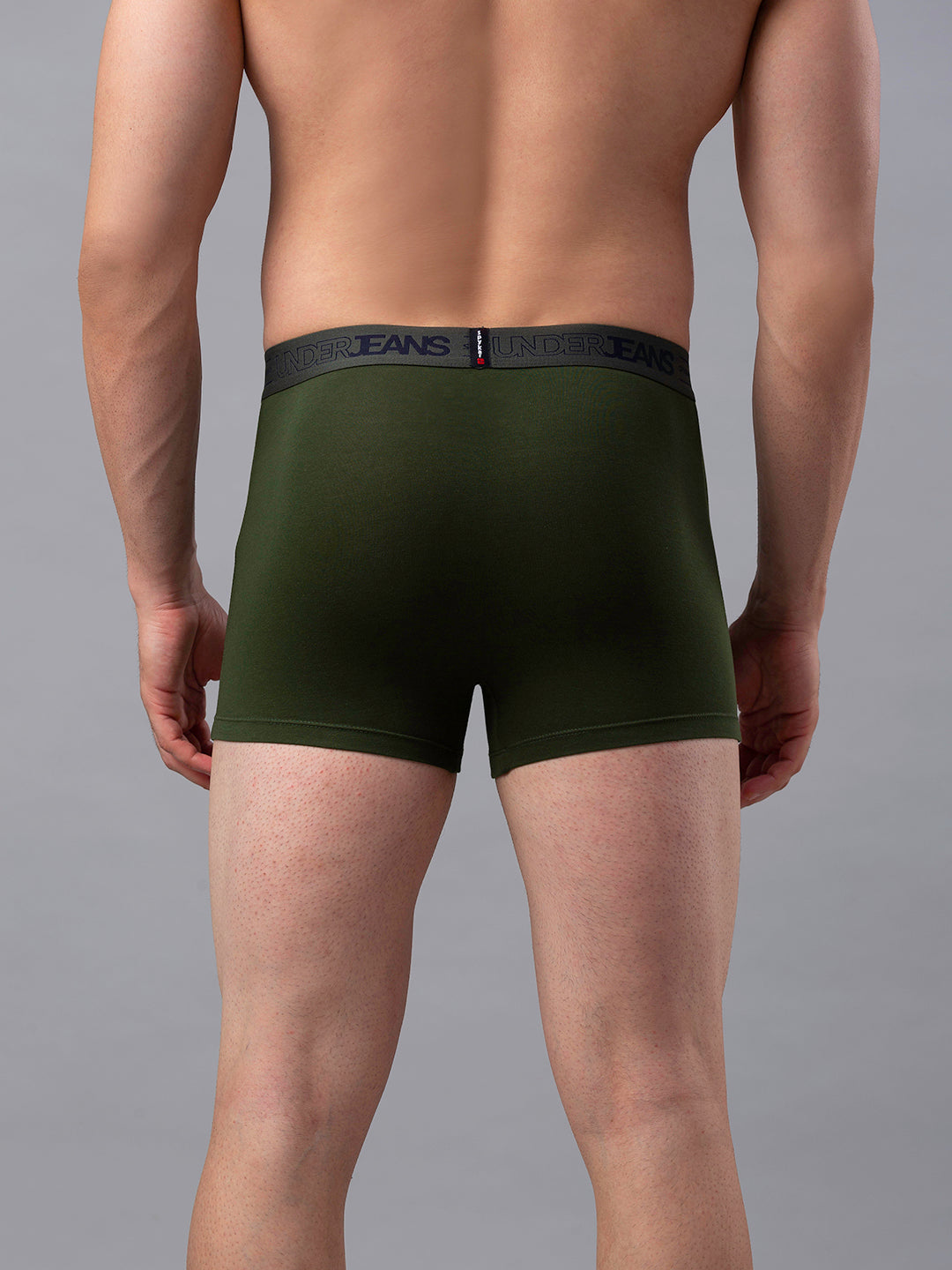 Underjeans By Spykar Men Premium Olive Cotton Blend Trunk