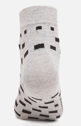 Men Premium Grey Black Ankle Length (Non Terry) Single Pair Of Socks- Underjeans By Spykar