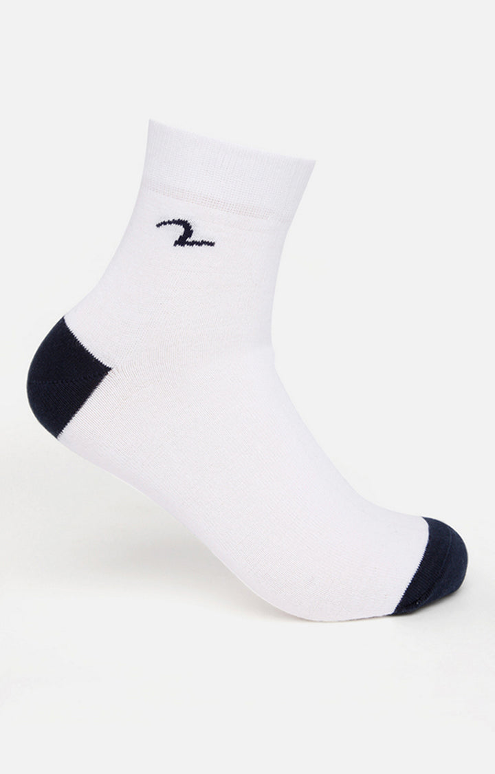 Spykar Orange & Navy Solid Ankle Length Socks