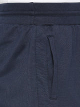 Men Premium Navy Cotton Blend Shorts - Underjeans By Spykar