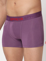 Men Premium Dull Purple Cotton Blend Trunk- Underjeans By Spykar