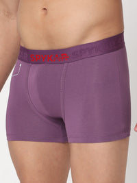 Men Premium Dull Purple Cotton Blend Trunk- Underjeans By Spykar