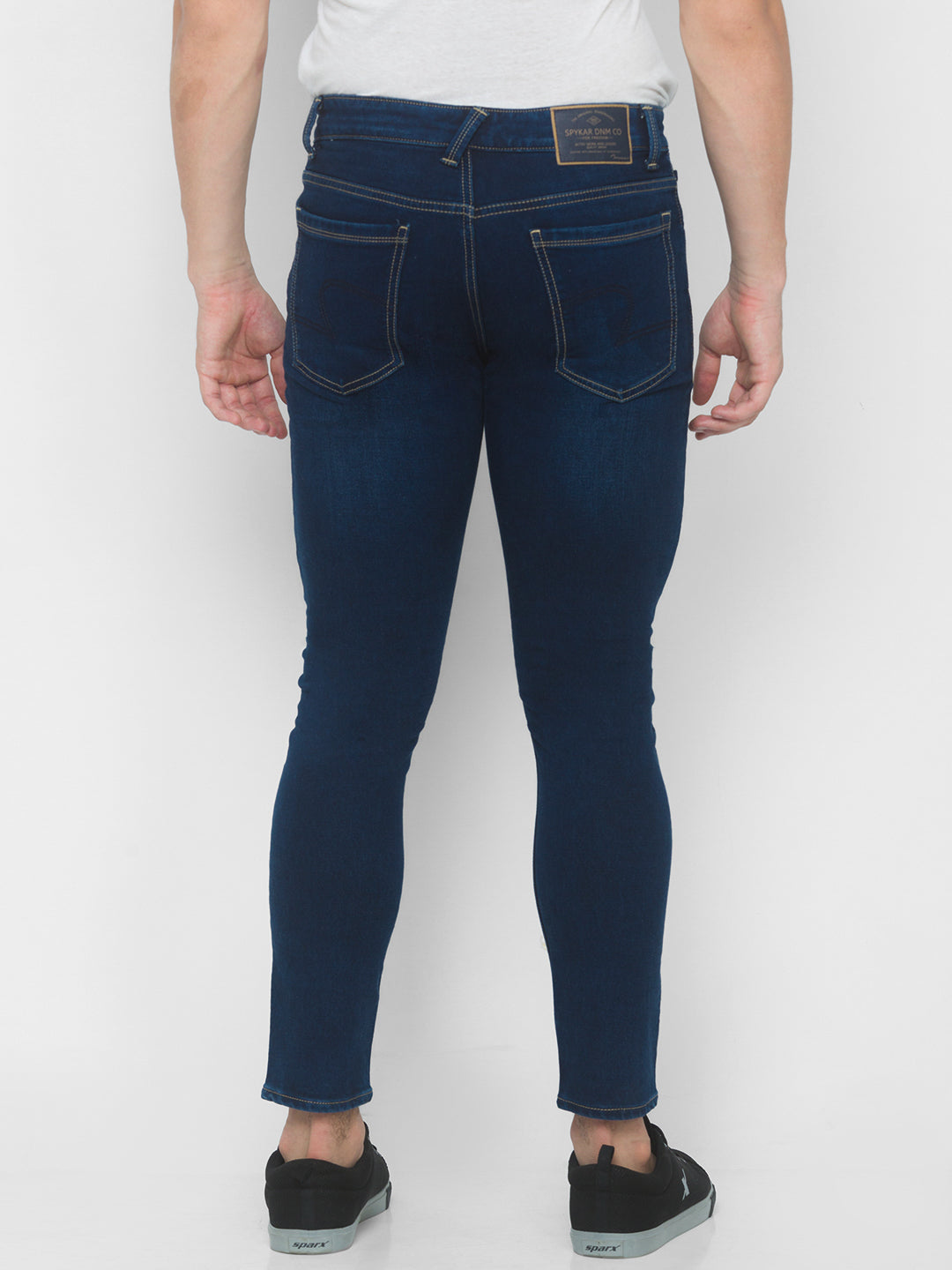 Spykar Men Dark Blue Solid Slim Mid-Rise Jeans (Kano)