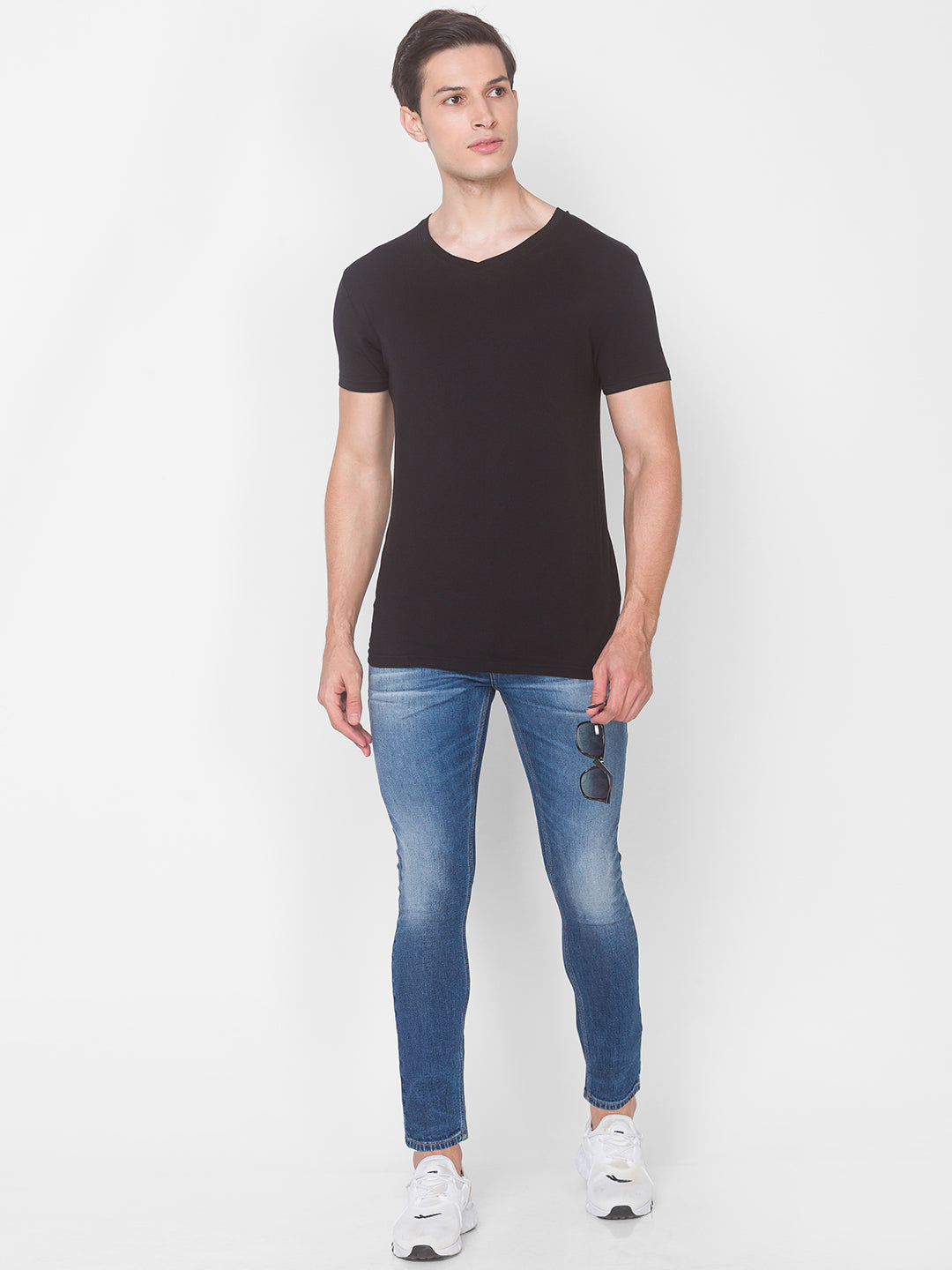 Spykar Men Blue Cotton Slim Fit Tapered Length Jeans (Kano)