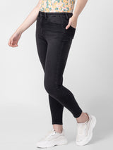 Spykar Women Black Cotton Super Skinny Ankle Length Jeans (Alexa)