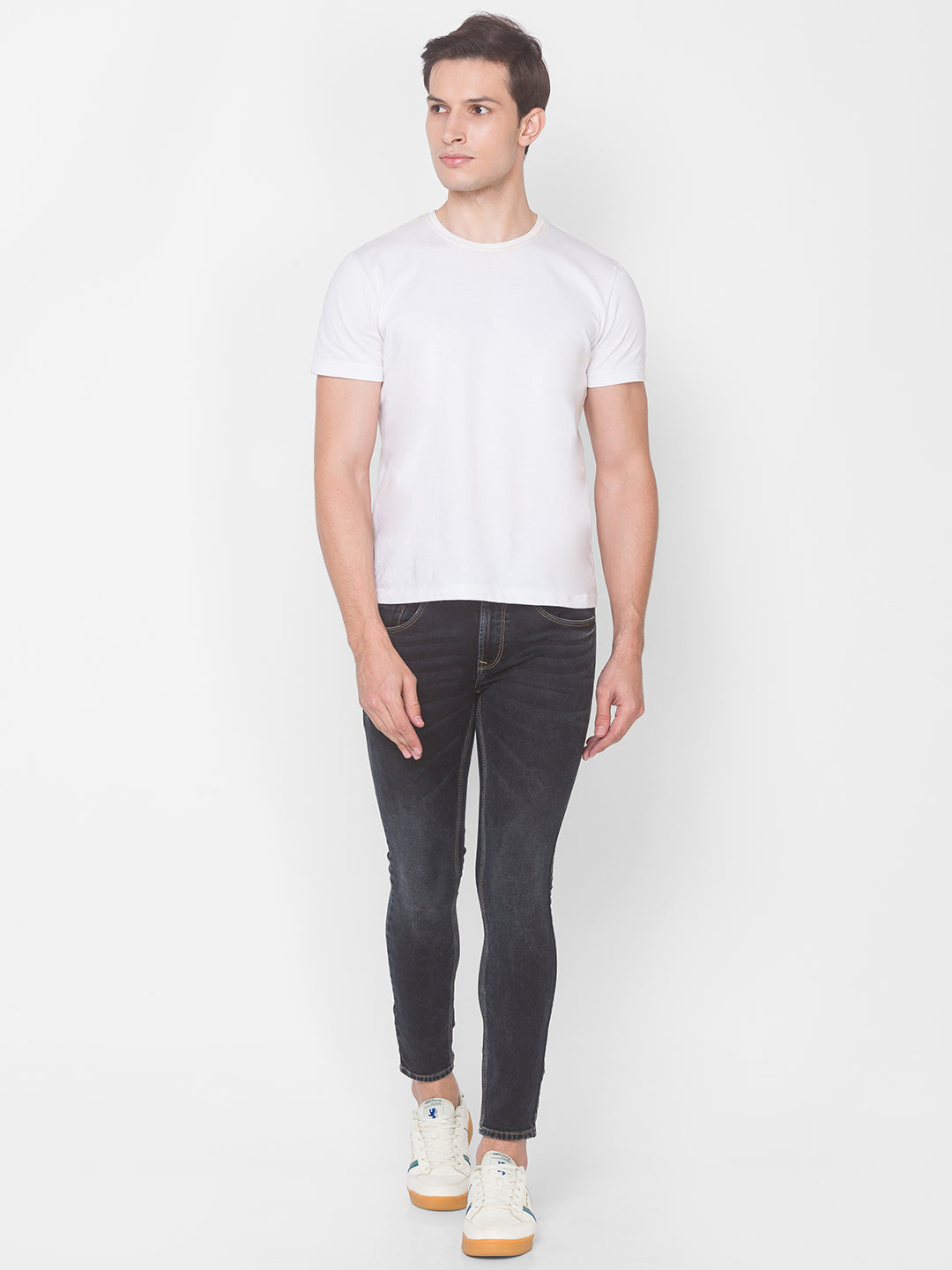 Spykar Black Cotton Men Jeans (Kano)