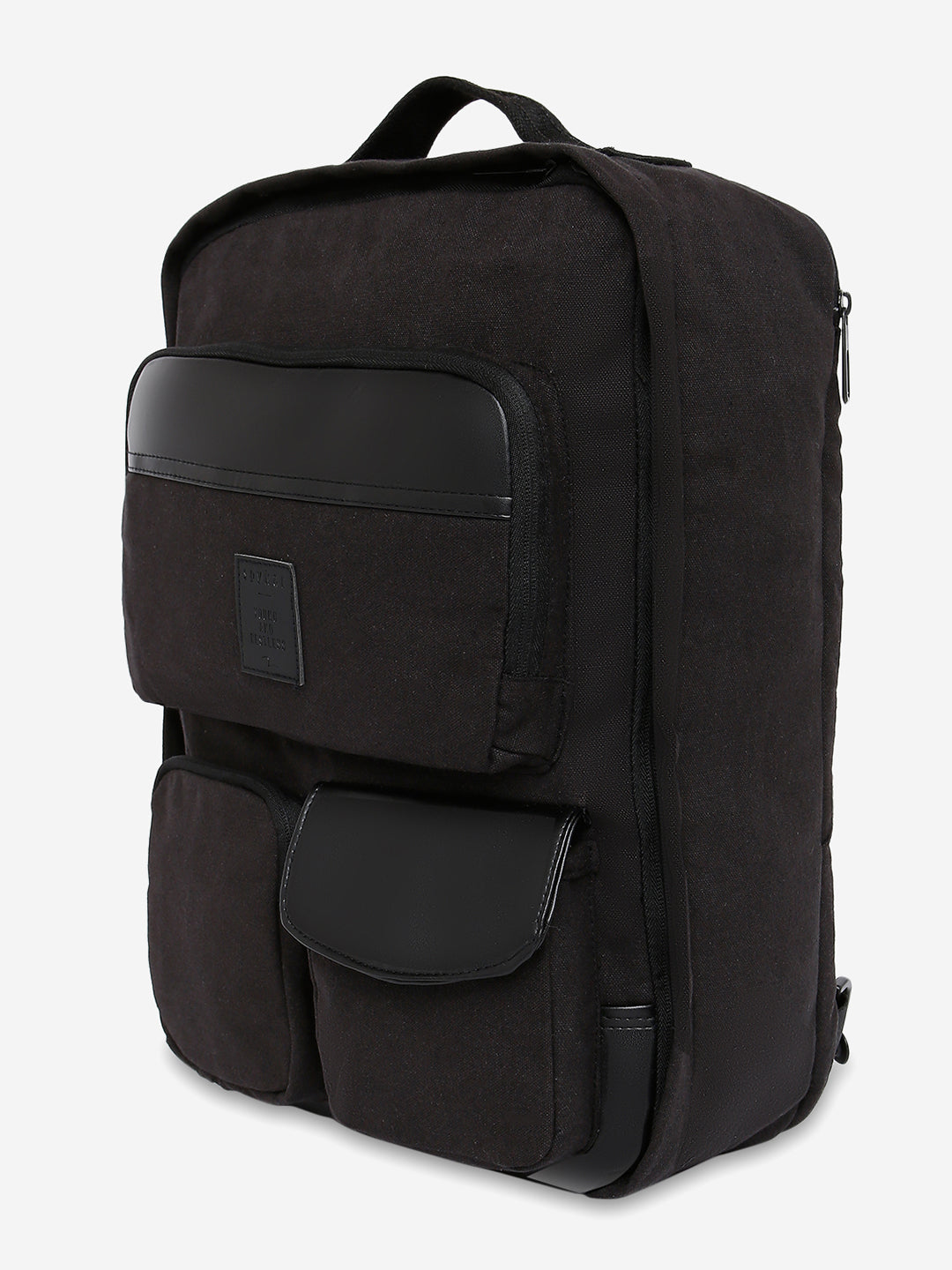 Spykar Black Canvas Traveler Backpacks
