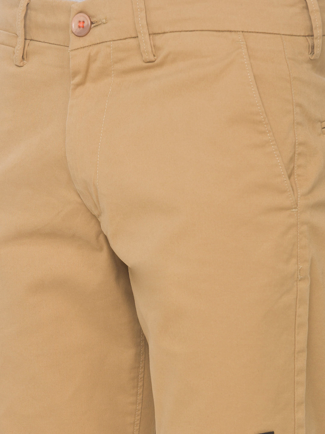 Spykar Men Beige Solid Relaxed Mid-Rise Shorts (Relaxed)