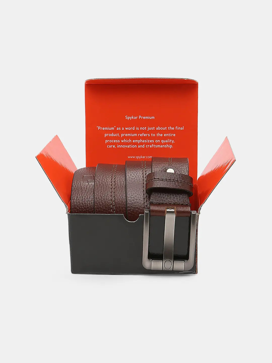 Spykar Black Leather Belt & Wallet Combo