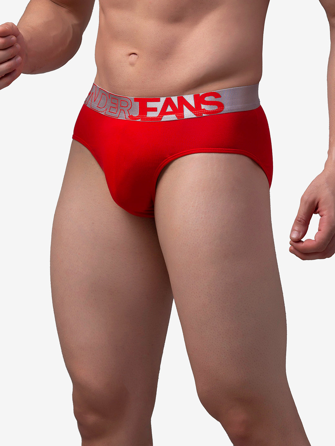 Underjeans By Spykar Men Premium Cotton Blend Red Brief