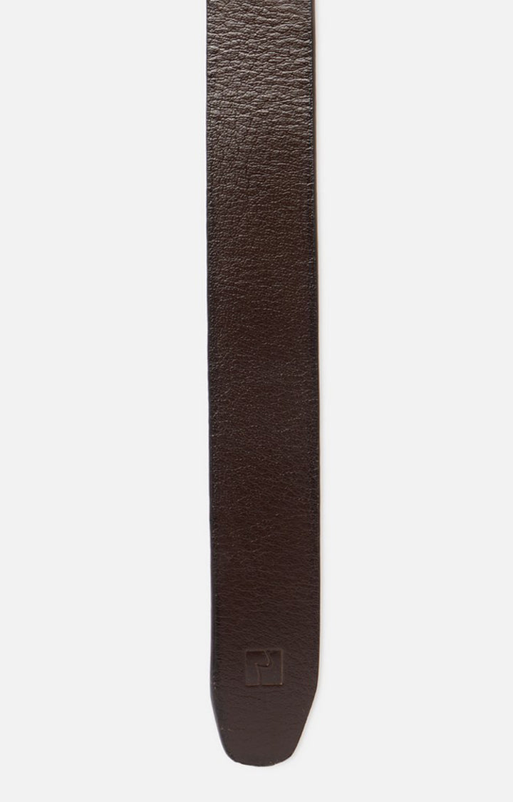 Spykar Men Maroon Genuine Leather Belt