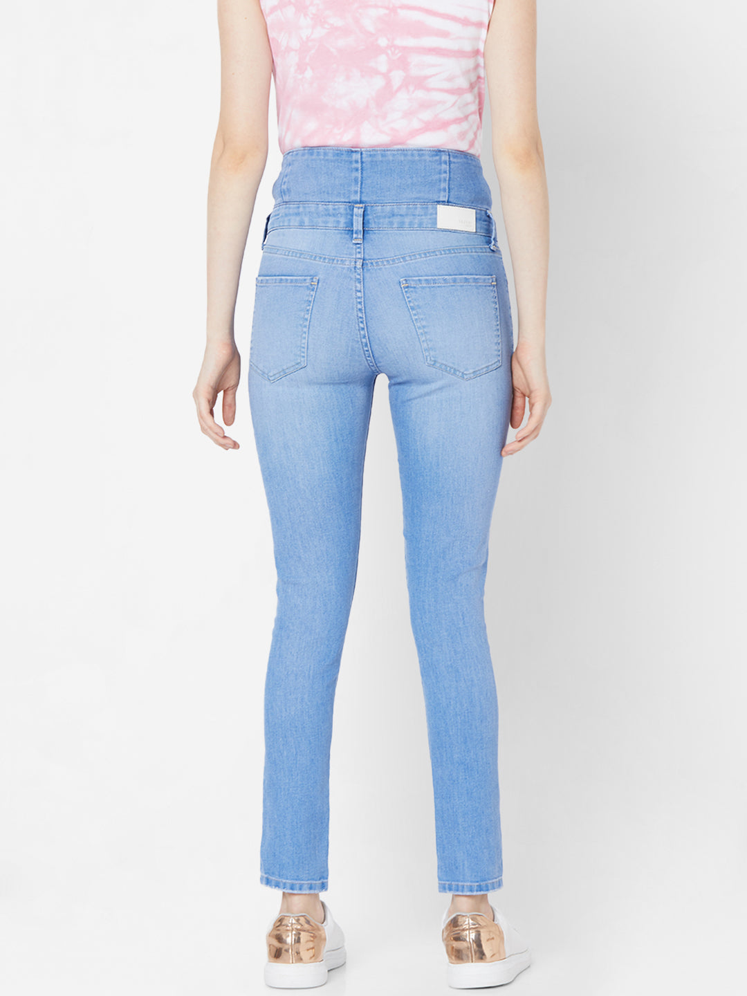 Spykar Women Mid Blue Solid Skinny Mid-Rise Jeans (Alicia)