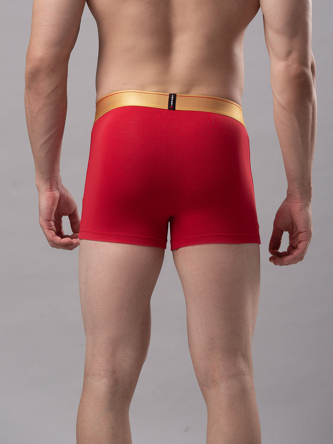 Underjeans By Spykar Men Premium Red Cotton Blend Trunk