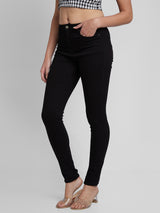 Spykar Women Black Lycra Skinny Fit Regular Length Jeans (Adora)