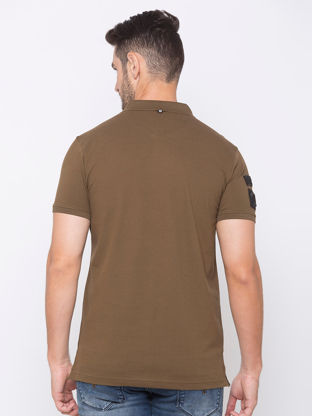 Spykar Men Green Cotton Activewear T-Shirt