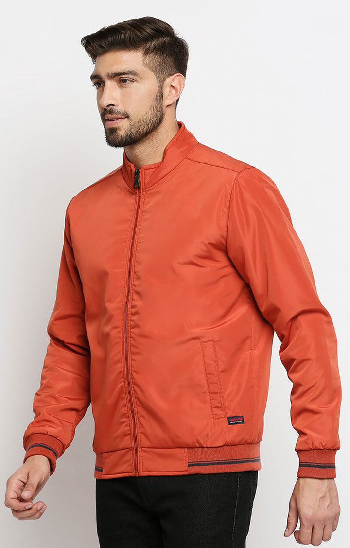 Spykar Orange Polyester Men Jacket