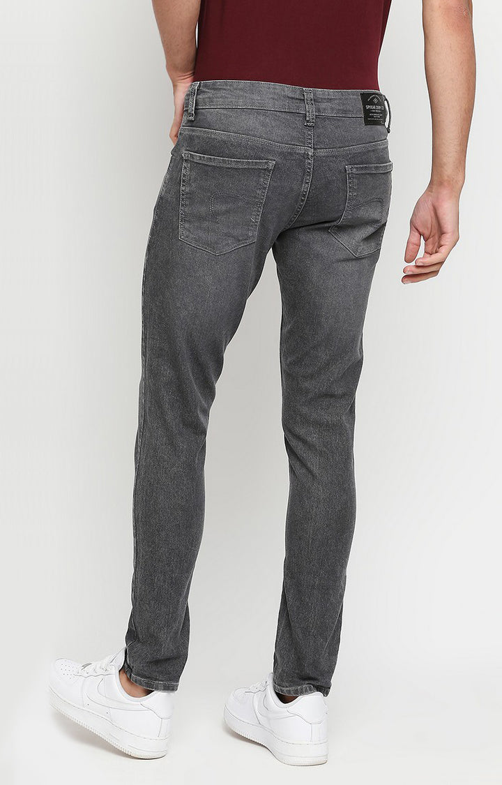 Spykar Blue Cotton Slim Fit Tapered Length Jeans For Men (Kano)