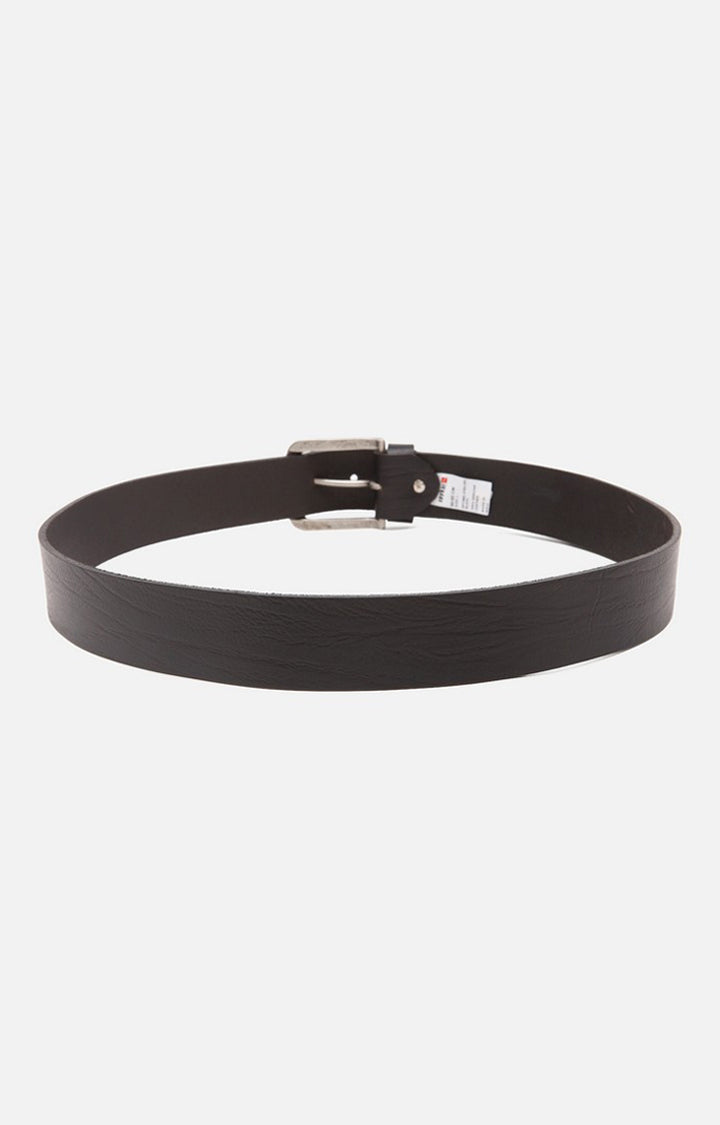 Spykar Men Black Genuine Leather Belt