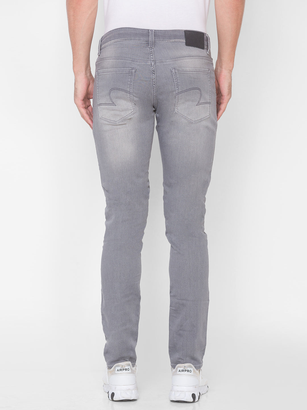 Spykar Men Grey Cotton Regular Fit Straight Length Jeans - (Rico)