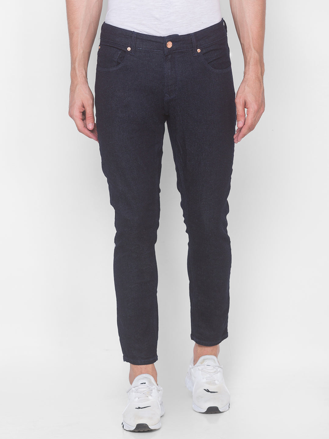 Spykar Men Blue Cotton Slim Fit Tapered Length Jeans (Kano)