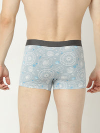Underjeans By Spykar Men Super Premium Printed Bonded Elastic Grey Trunk