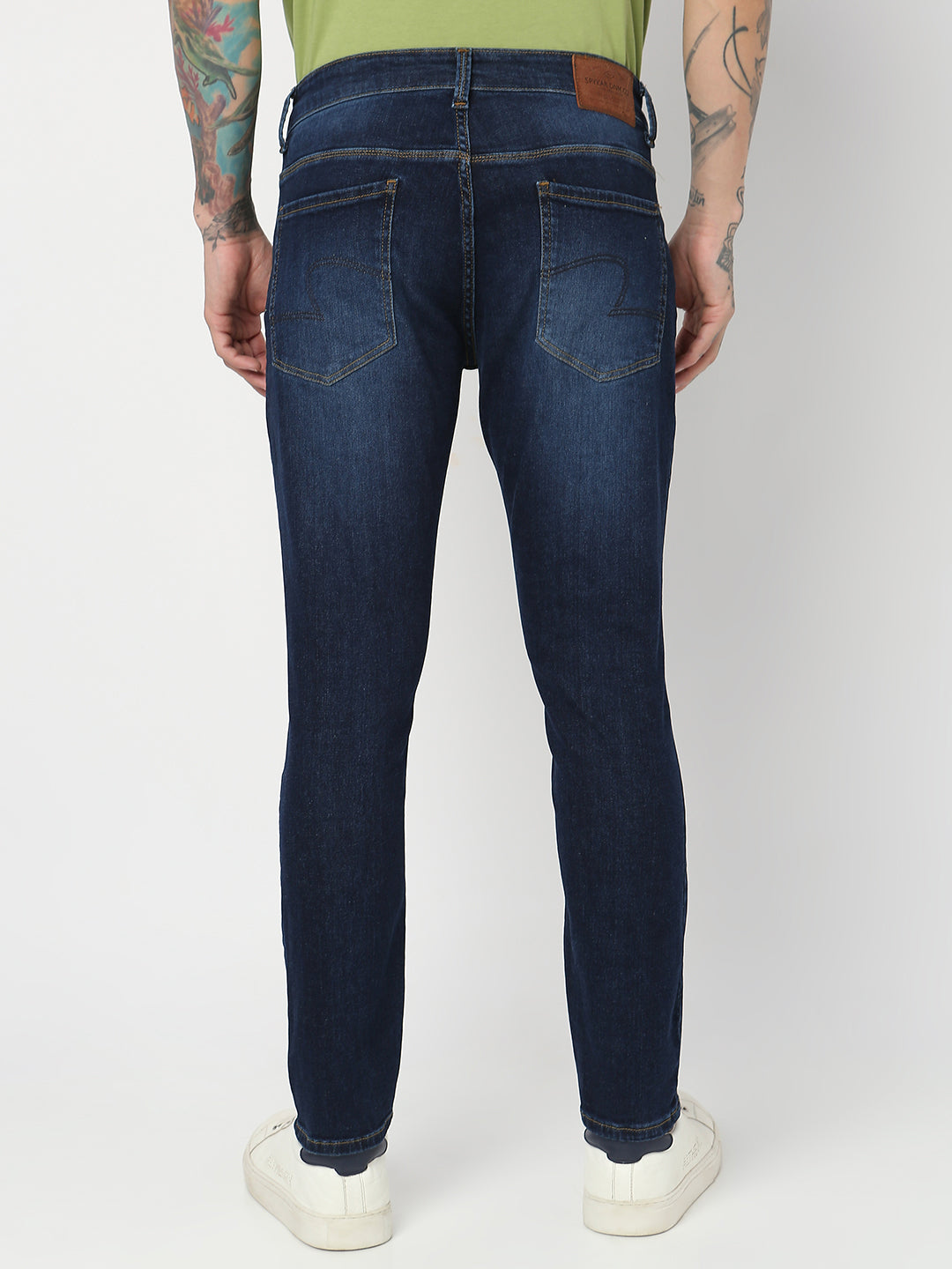 Spykar Men Dark Blue Cotton Slim Fit Tapered Length Jeans (Kano)