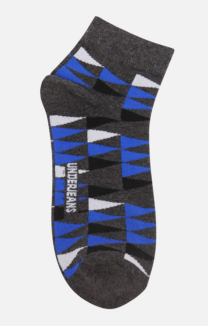 Men Premium Anthra Ankle Length (Non Terry) Single Pair Of Socks- Underjeans By Spykar