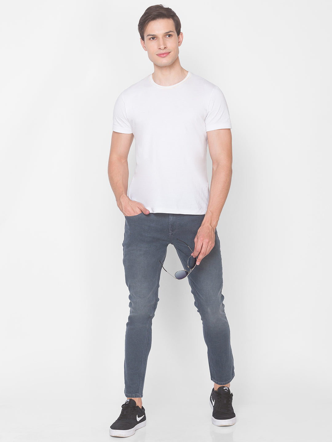 Spykar Grey Cotton Men Jeans (Kano)