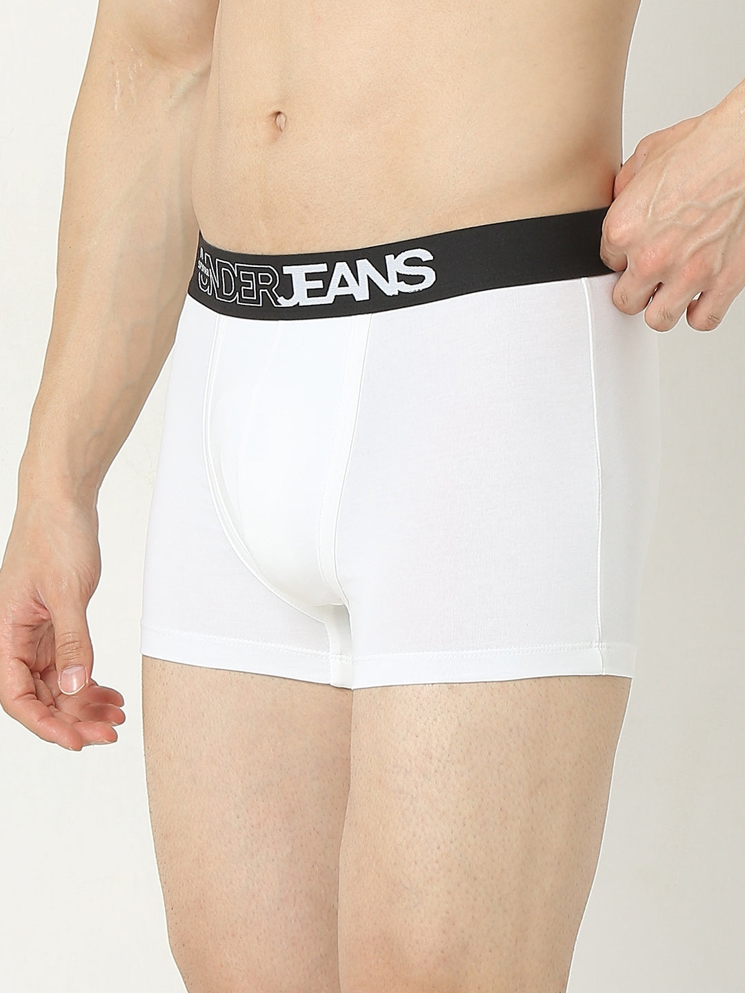 Underjeans By Spykar Men Premium White Trunk Pack Of 2