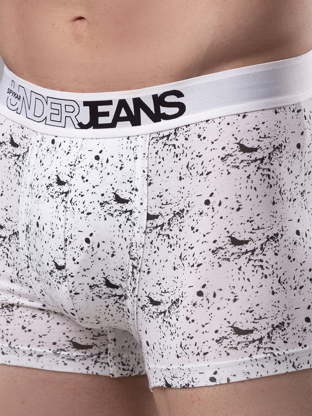 Underjeans By Spykar Men Premium White Cotton Blend Trunk
