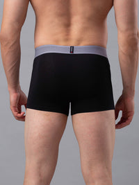 Men Premium Black-Grey Cotton Blend Trunk- Underjeans By Spykar