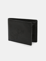 Spykar Black Leather Belt & Wallet Combo