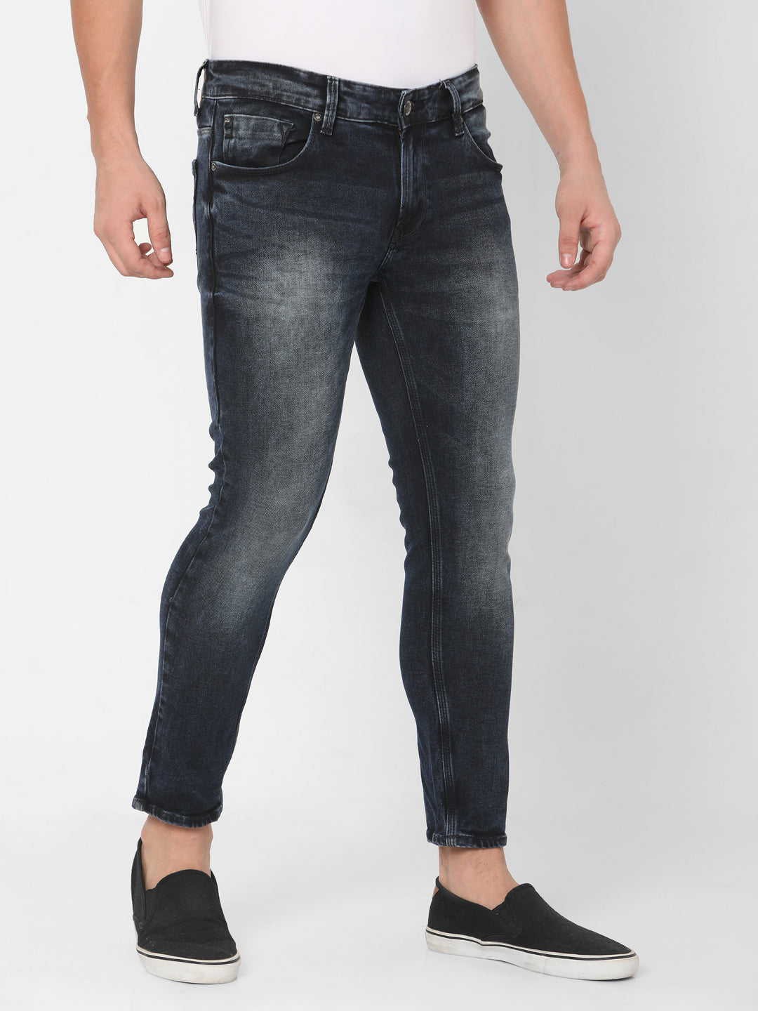 Spykar Men Blue Cotton Slim Fit Tapered Length Jeans (Kano)