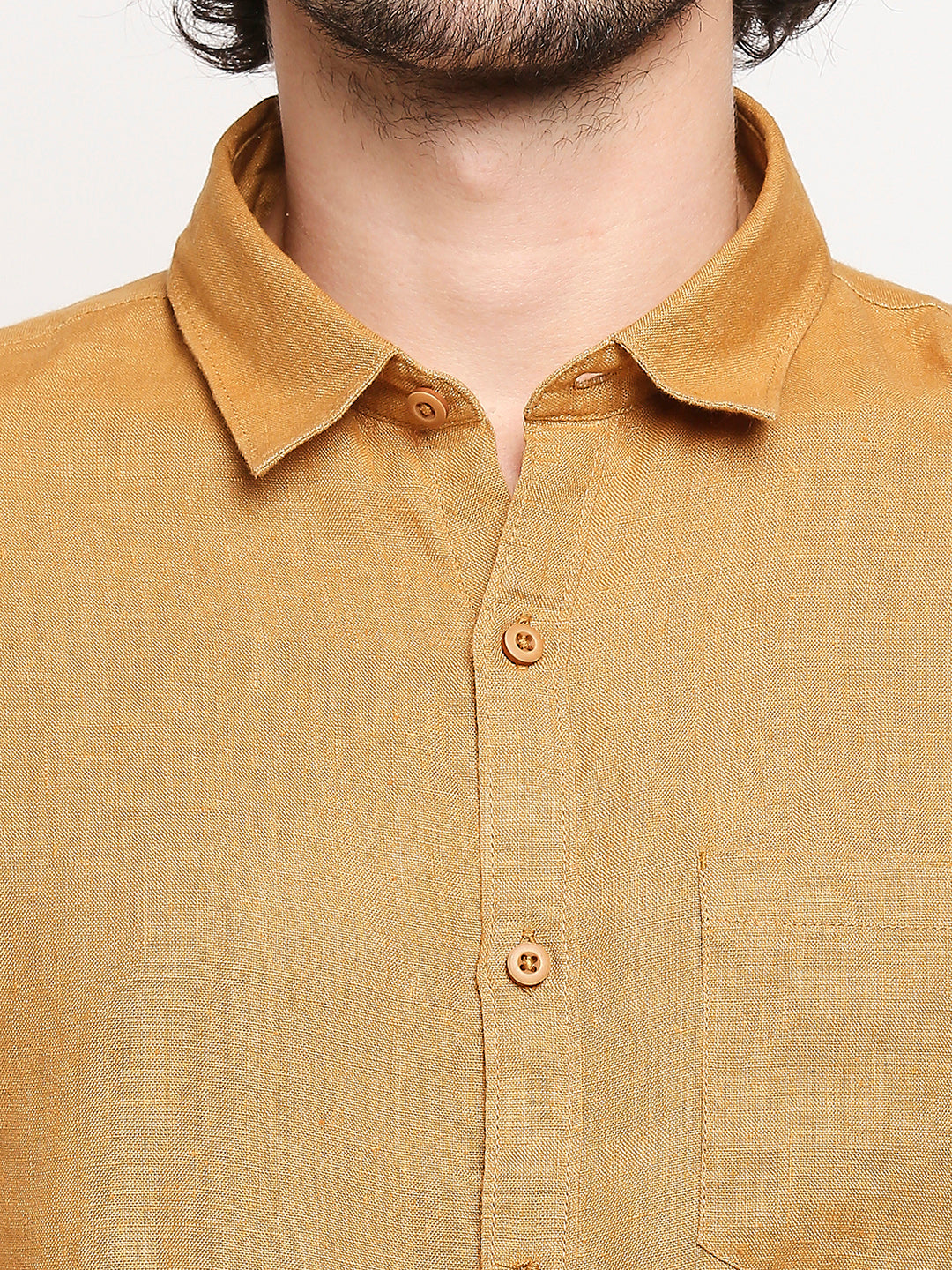 Spykar Men Khaki Cotton Shirts (Slim)